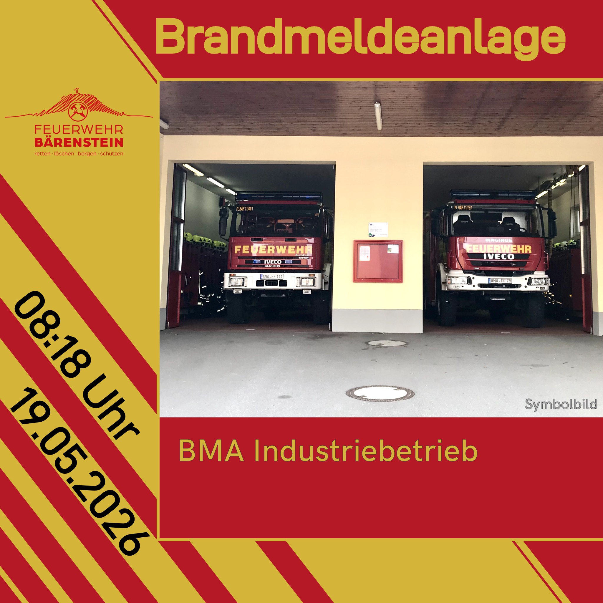 Einsatzfoto Auslösung BMA Industriebetrieb