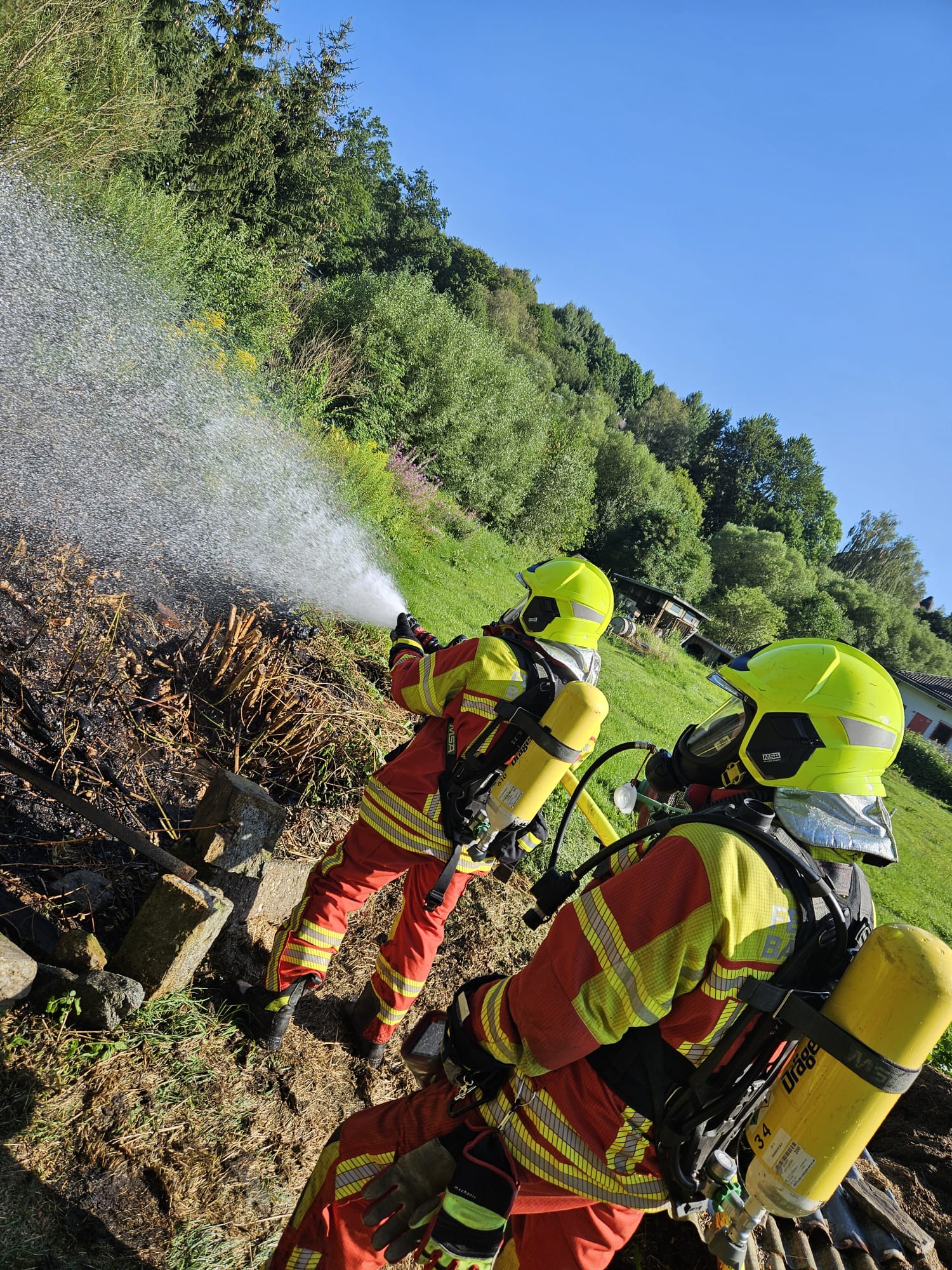 Einsatzfoto Brand Freiland / Gartenabfälle