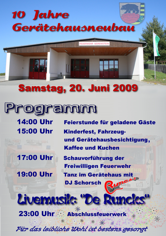 10 Jahre Geraetehausneubau