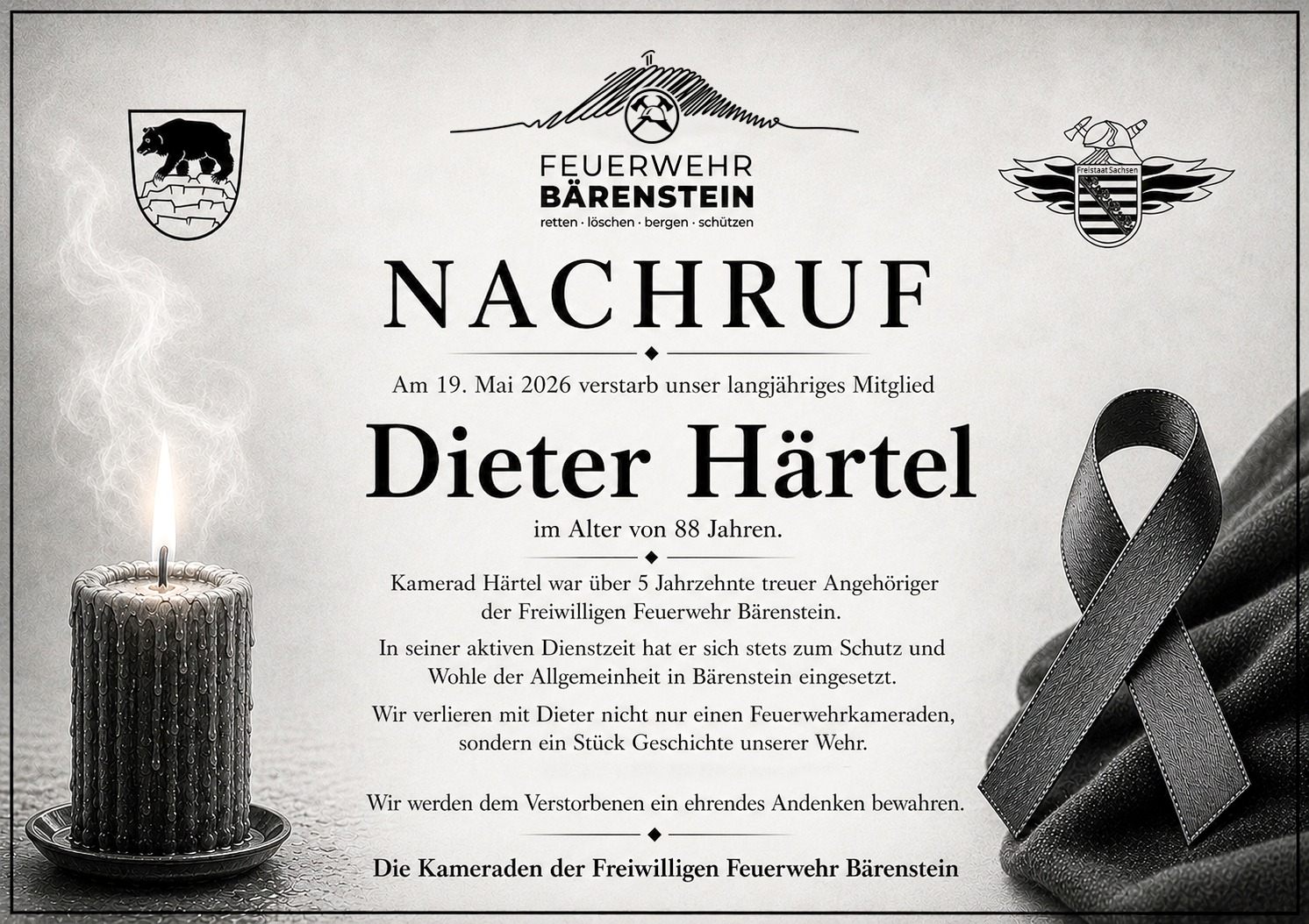 Nachruf Dieter Häertel